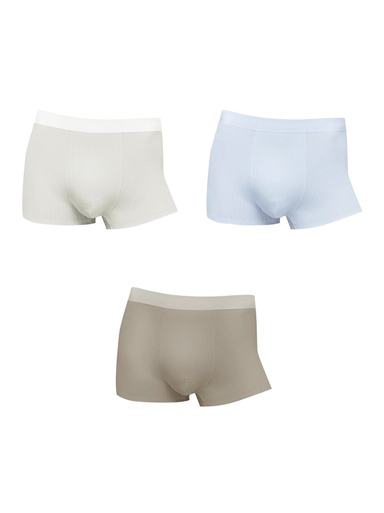 3 Pack Ultra-Comfortable Men's Breathable Trunks with Antibacterial Gusset