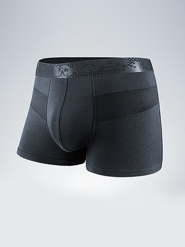 3 Pack Men's Breathable Splicing Mesh Trunks