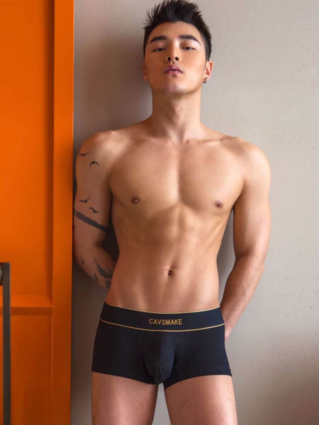 2 Pack Men's Cotton Sexy U-Convex Design Briefs & Trunks