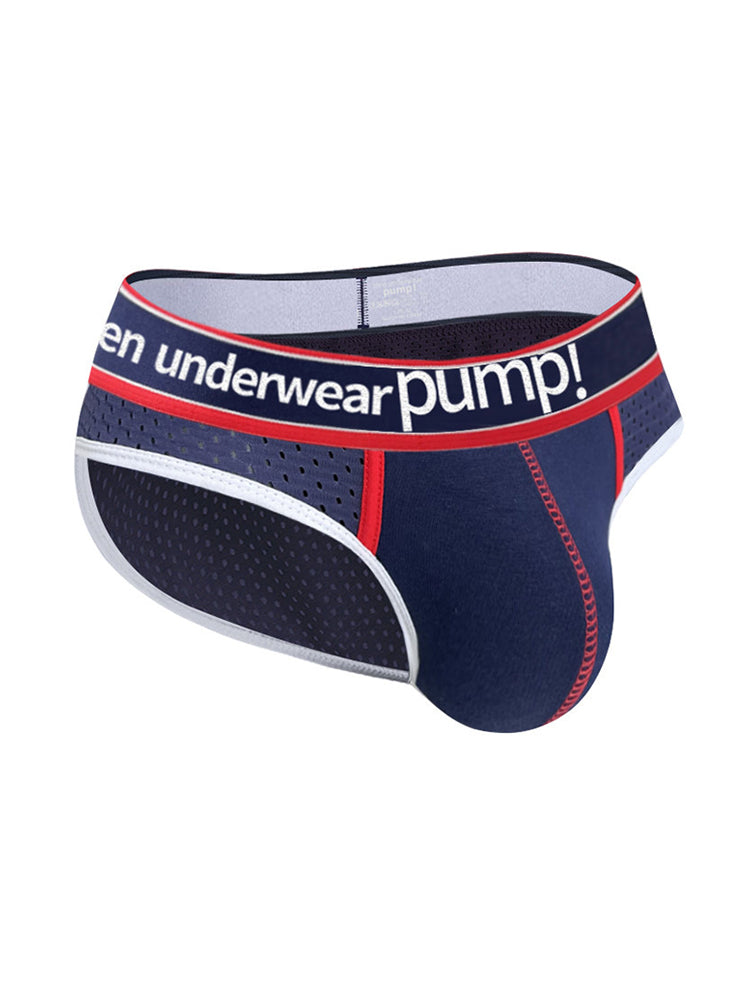 2 Pack Men's Breathable Mesh Comfortable U-convex Large Pouch Sports Briefs