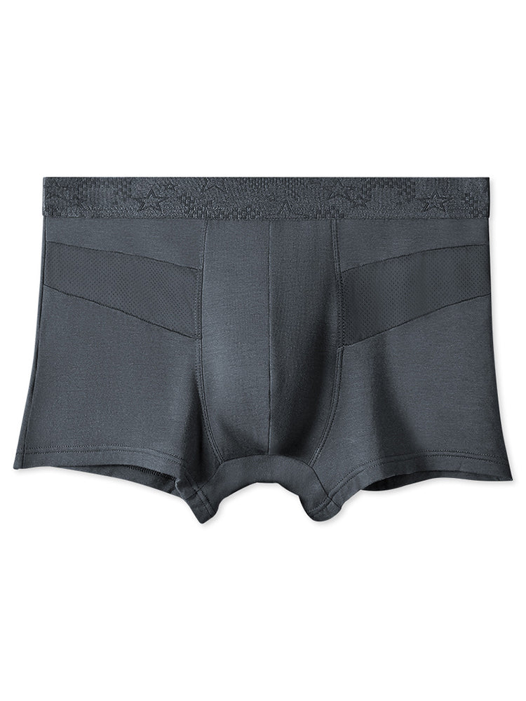 3 Pack Men's Breathable Splicing Mesh Trunks