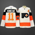 Men’s Philadelphia Flyers #11 Travis Konecny White 2024-25 With A Patch Stitched Jersey