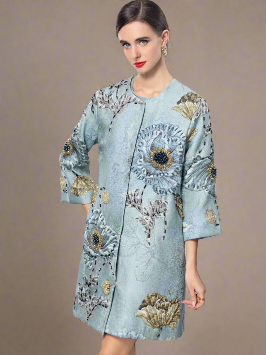 Couture Beaded Floral Coat