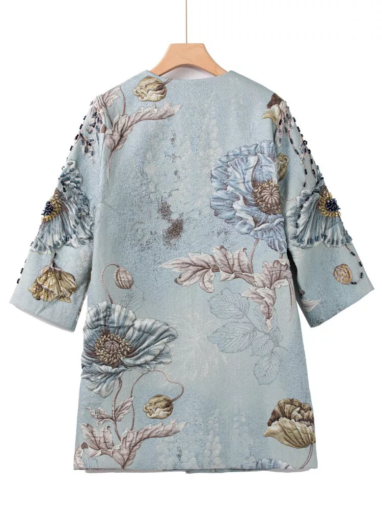 Couture Beaded Floral Coat