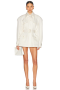 Ambre Cream White Belted Trench Coat