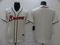 Men’s Atlanta Braves Cream Blank Jersey