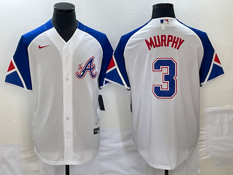 Men’s Atlanta Braves Dale Murphy #3 White 2023 City Connect Jersey