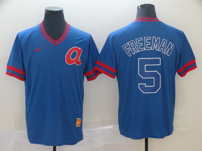 Men’s Atlanta Braves Freedie Freeman #5 Blue Jersey
