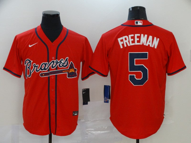 Men’s Atlanta Braves Freedie Freeman #5 Red Jersey