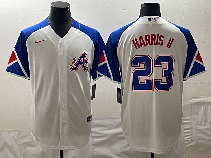 Men’s Atlanta Braves Michael Harris II Nike White 2023 City Connect Jersey