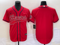 Men’s Atlanta Braves Red Blank Jersey Joint Edition