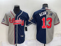 Men’s Atlanta Braves Ronald Acuna Jr. #13 Navy/Gray Stitched Jersey