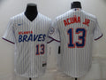 Men’s Atlanta Braves Ronald Acuna Jr. #13 White Stitched Jersey City Edition