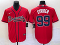 Men’s Atlanta Braves Spencer Strider #99 Red Jersey