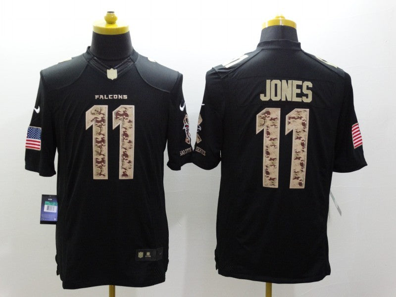 Men’s Atlanta Falcons #11 Julio Jones Black Authentic Jersey