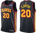 Mens Atlanta Hawks #20 Zuby Ejiofor Black Statement Edition Swingman Jersey