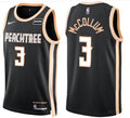 Mens Atlanta Hawks #3 CJ McCollum  Black 2025-26 City Edition Swingman Jersey
