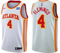 Mens Atlanta Hawks #4 Kingston Flemings White Association Edition Swingman Jersey