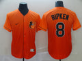Men’s Baltimore Orioles Cal Ripken Jr. #8 Orange Gradient Jersey