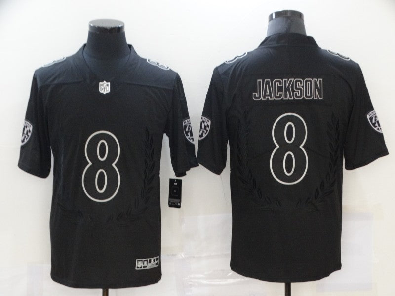 Men’s Baltimore Ravens #8 Lamar Jackson Black Alternate Jersey