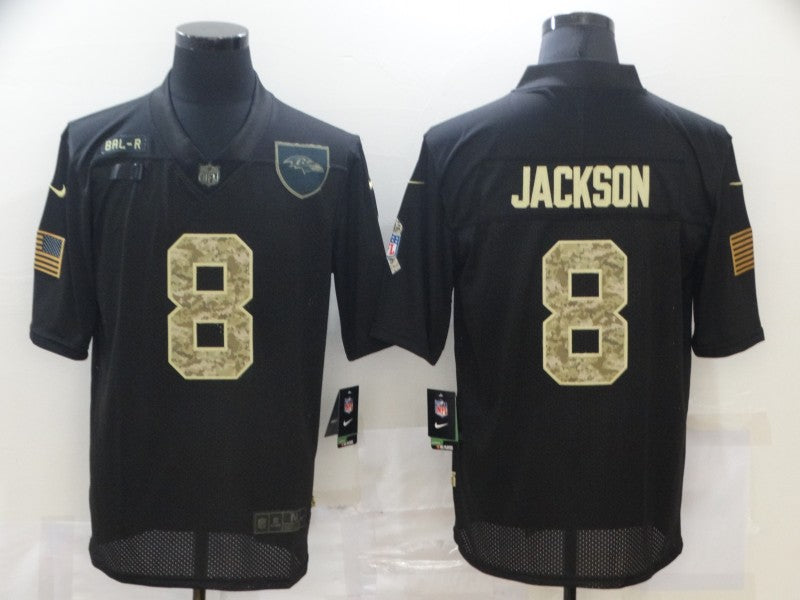 Men’s Baltimore Ravens #8 Lamar Jackson Black Jersey