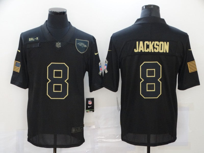 Men’s Baltimore Ravens #8 Lamar Jackson Black Jersey