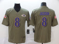 Men’s Baltimore Ravens #8 Lamar Jackson Brown Jersey
