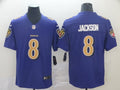 Men’s Baltimore Ravens #8 Lamar Jackson Purple Jersey