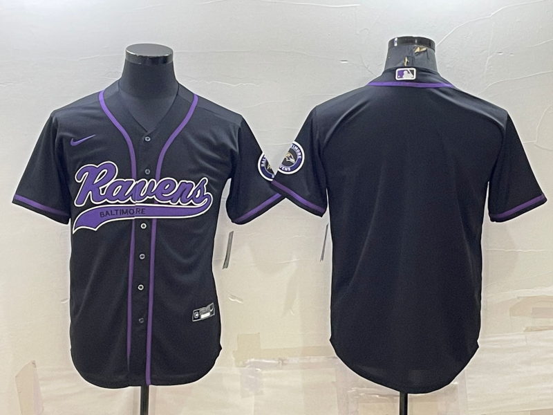 Men’s Baltimore Ravens Black Blank Jersey