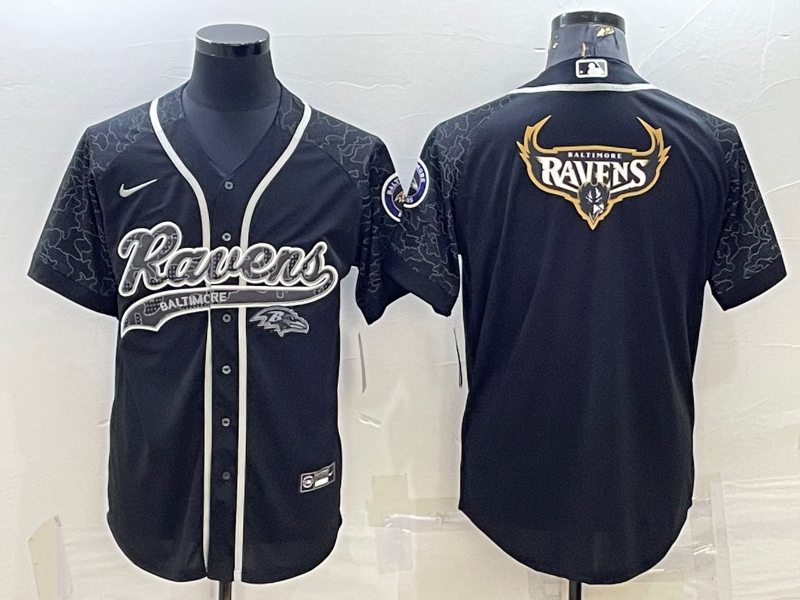 Men’s Baltimore Ravens Black RFLCTV Limited Jersey