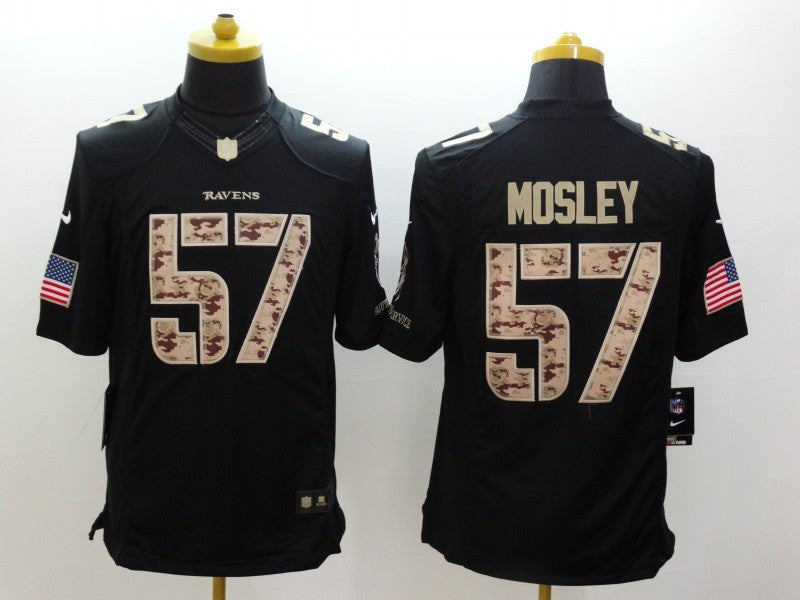 Men’s Baltimore Ravens C.J. Mosley #57 Black Jersey