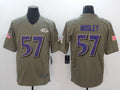 Men’s Baltimore Ravens C.J. Mosley #57 Brown Jersey