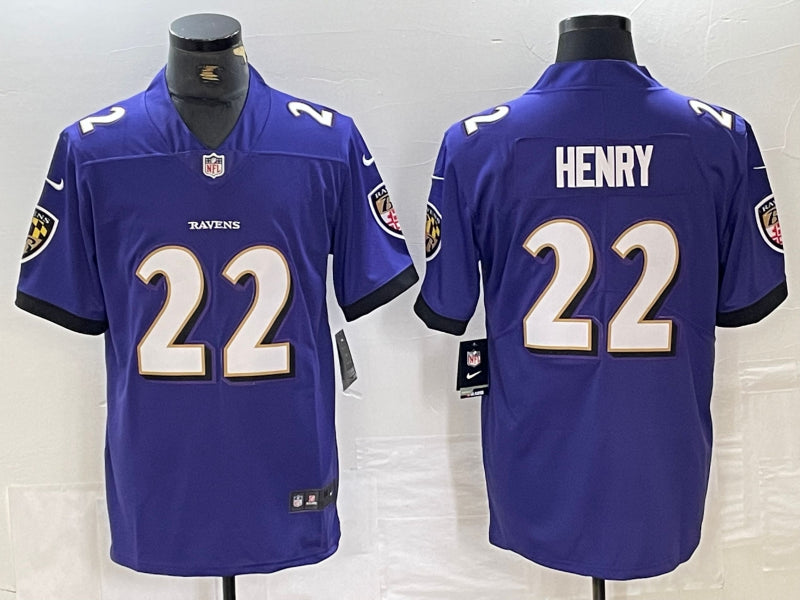 Men’s Baltimore Ravens Derrick Henry #22 Purple Jersey