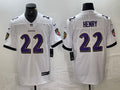 Men’s Baltimore Ravens Derrick Henry #22 White Jersey