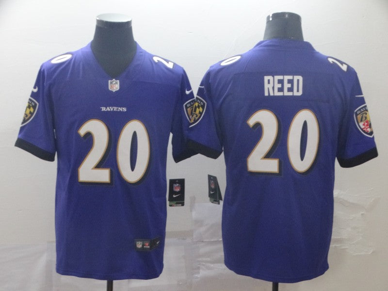 Men’s Baltimore Ravens Ed Reed #20 Purple Jersey