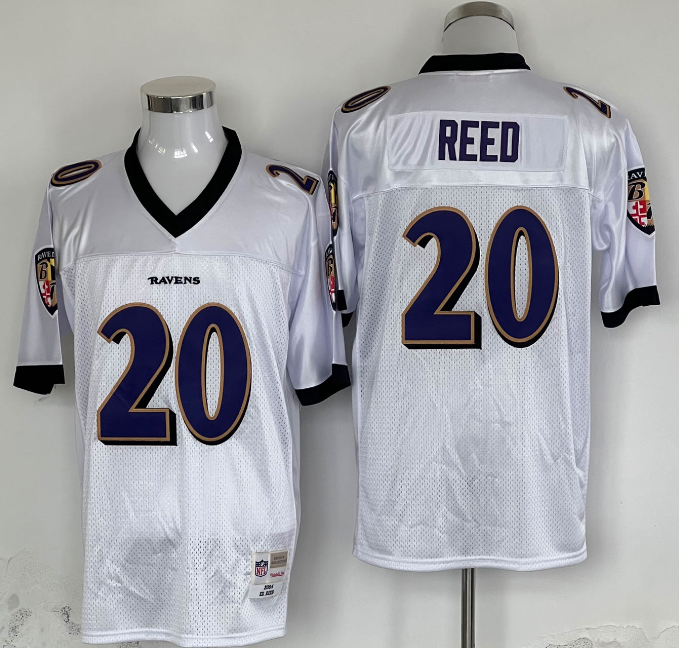 Men’s Baltimore Ravens Ed Reed Mitchell & Ness White Legacy Jersey