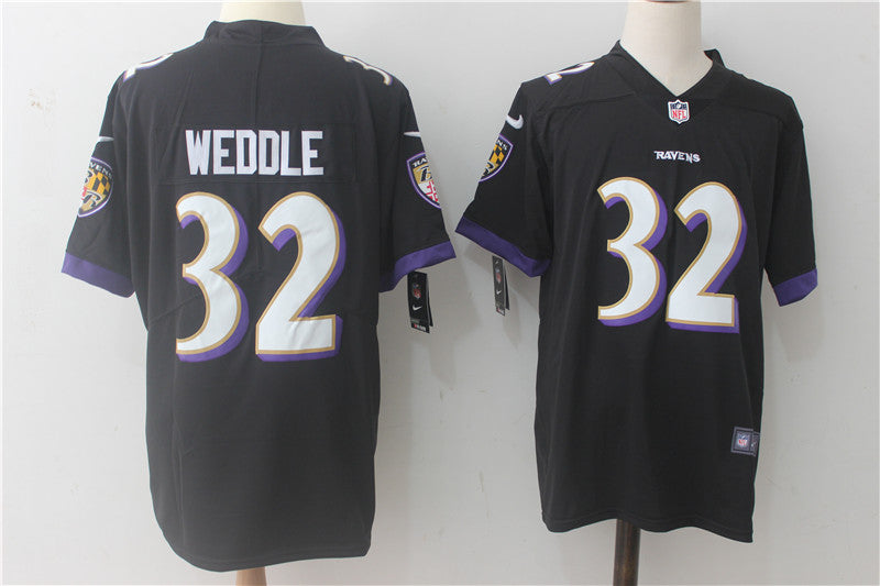 Men’s Baltimore Ravens Eric Weddle #32 Black Jersey