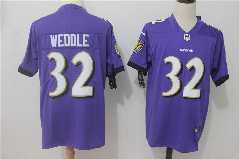 Men’s Baltimore Ravens Eric Weddle #32 Purple Jersey