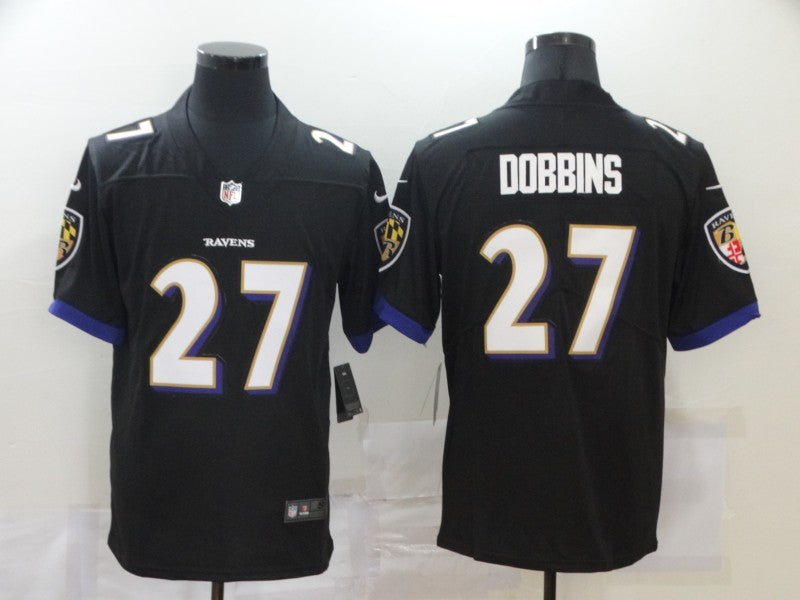 Men’s Baltimore Ravens J.K. Dobbins #27 Black Jersey