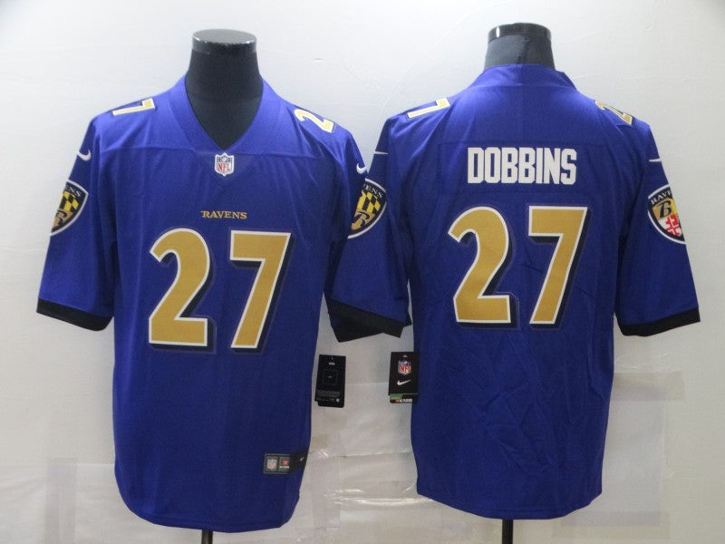 Men’s Baltimore Ravens J.K. Dobbins #27 Purple Jersey