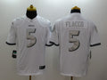 Men’s Baltimore Ravens Joe Flacco #5 White Jersey
