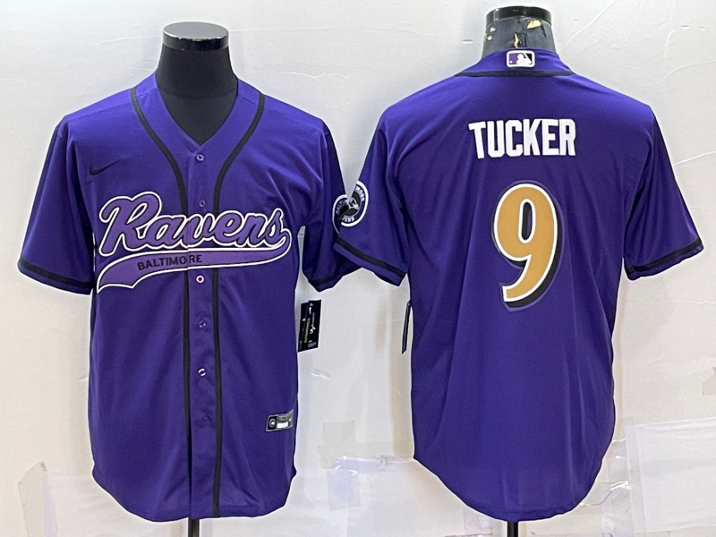 Men’s Baltimore Ravens Justin Tucker #9 Purple Jersey Joint Edition