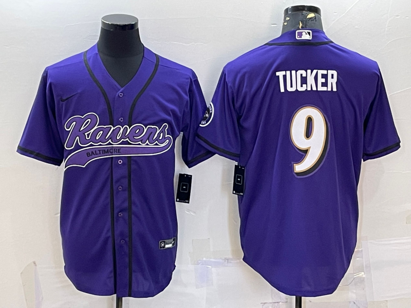 Men’s Baltimore Ravens Justin Tucker #9 Purple Jersey Joint Edition