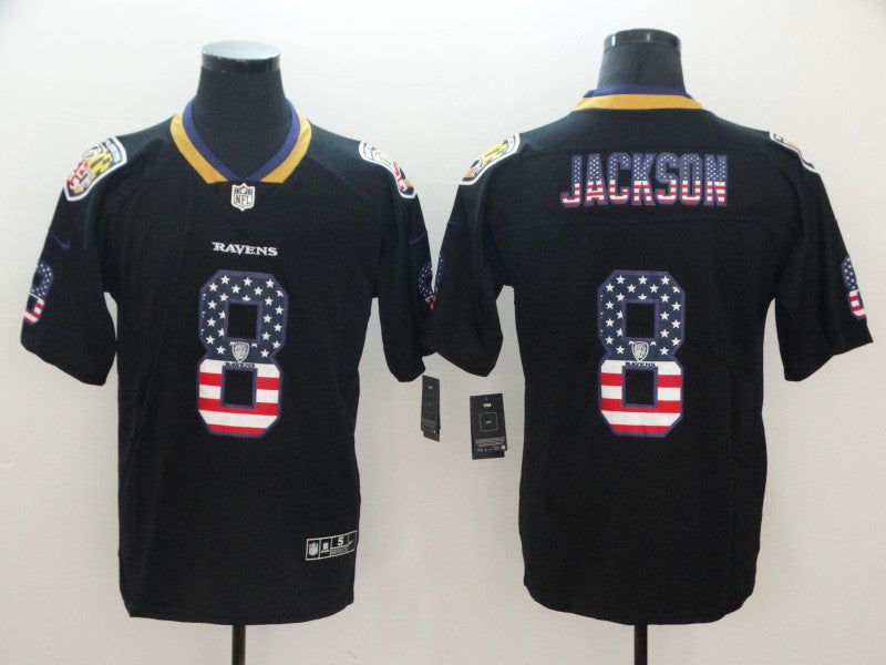 Men’s Baltimore Ravens Lamar Jackson #8 Black Alternate Jersey