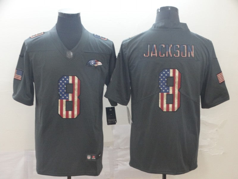 Men’s Baltimore Ravens Lamar Jackson #8 Black Alternate Jersey