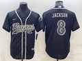 Men’s Baltimore Ravens Lamar Jackson #8 Black RFLCTV Limited Jersey Joint Edition