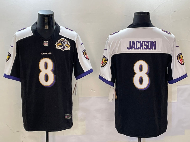 Men’s Baltimore Ravens Lamar Jackson #8 Black Vapor F.U.S.E. Limited Jersey