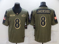 Men’s Baltimore Ravens Lamar Jackson #8 Brown Jersey