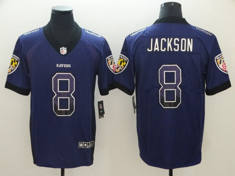 Men’s Baltimore Ravens Lamar Jackson #8 Purple Alternate Jersey