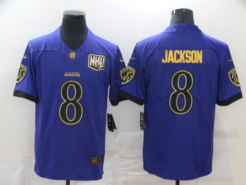 Men’s Baltimore Ravens Lamar Jackson #8 Purple Jersey